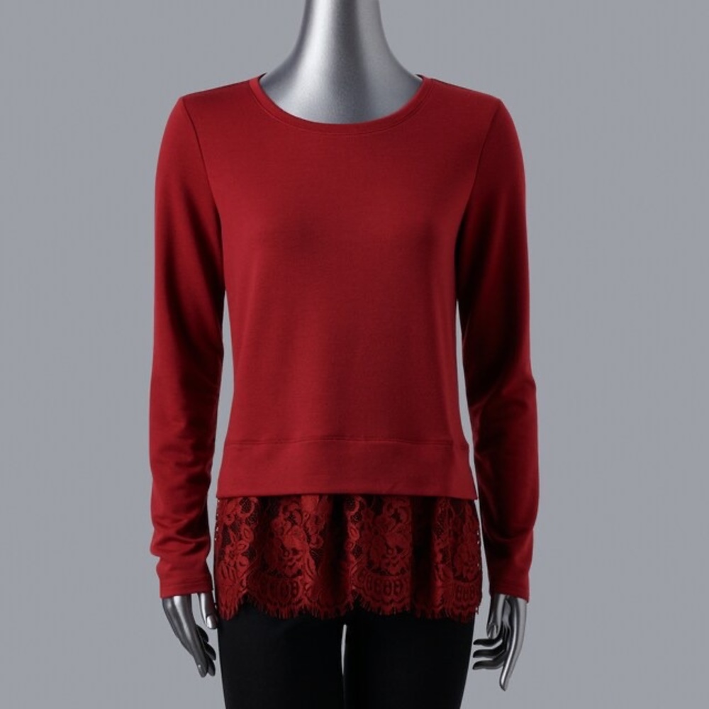 Simply Vera Wang Mock Layer top